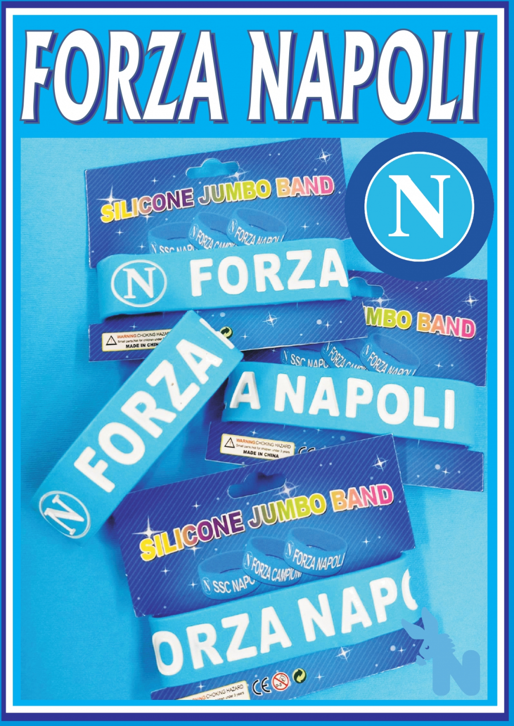 GADGET X PALLINE SOPRESA BRACCIALE FORZA NAPOLI