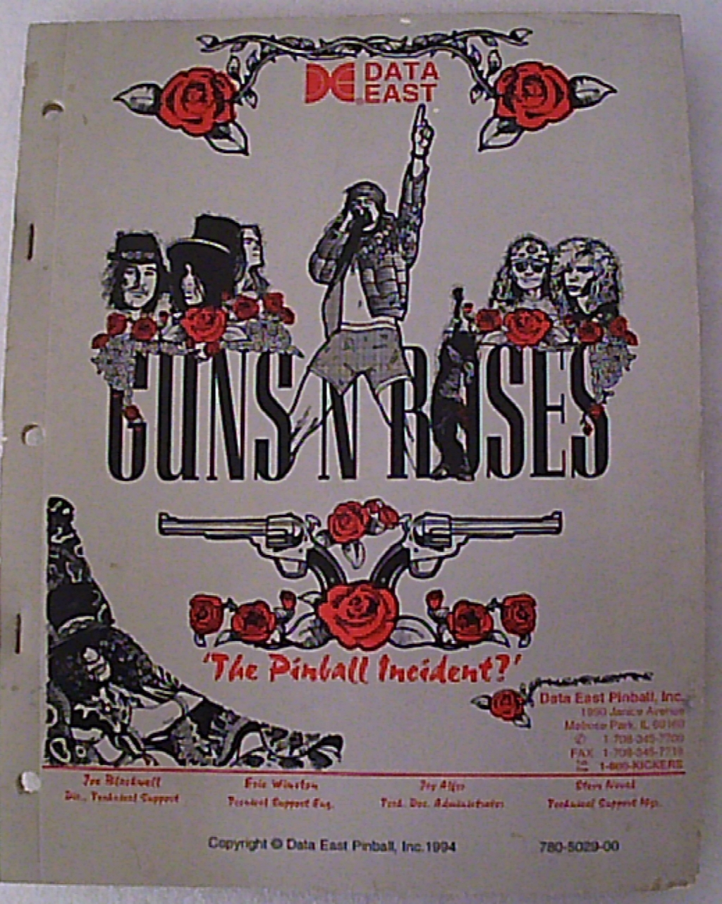 MANUALE FLIPPER GUNS N' ROSES DATA EAST