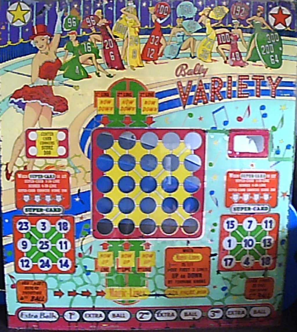 VETRO VINTAGE PER BINGO BALLY VARIETY