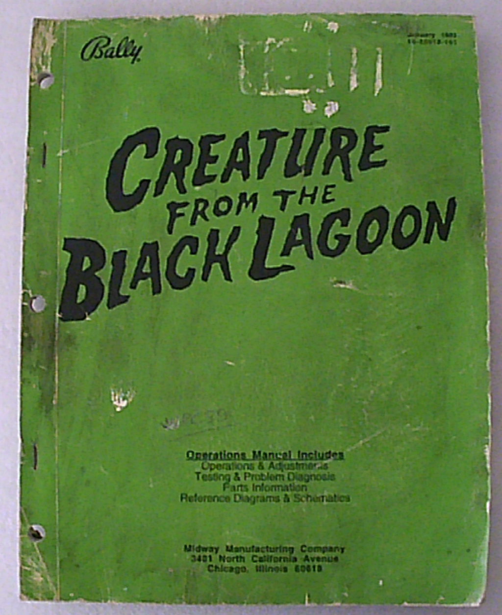 MANUALE FLIPPER CREATURE FROM THE BLACK LAGUN BALLY