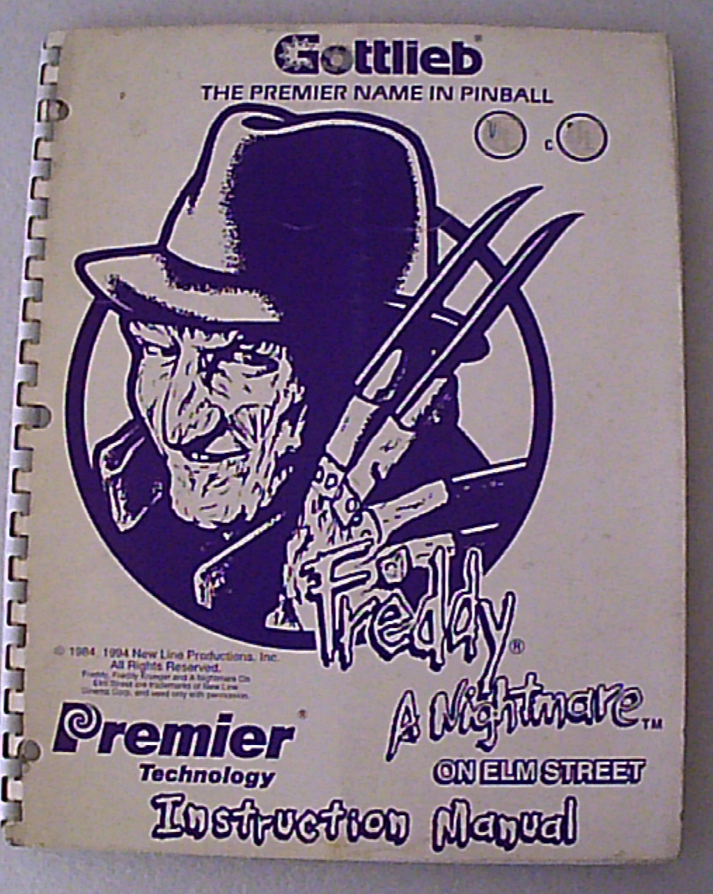 MANUALE FLIPPER FREDDY  A NIGHTMARE GOTTELIEB