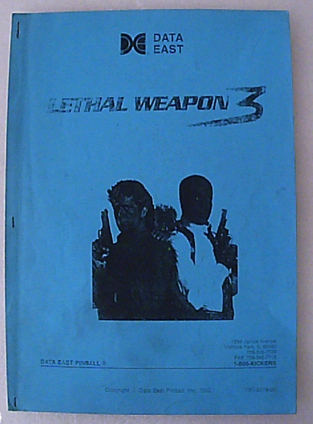 MANUALE FLIPPER LETHAL WEAPON 3 DATA EAST