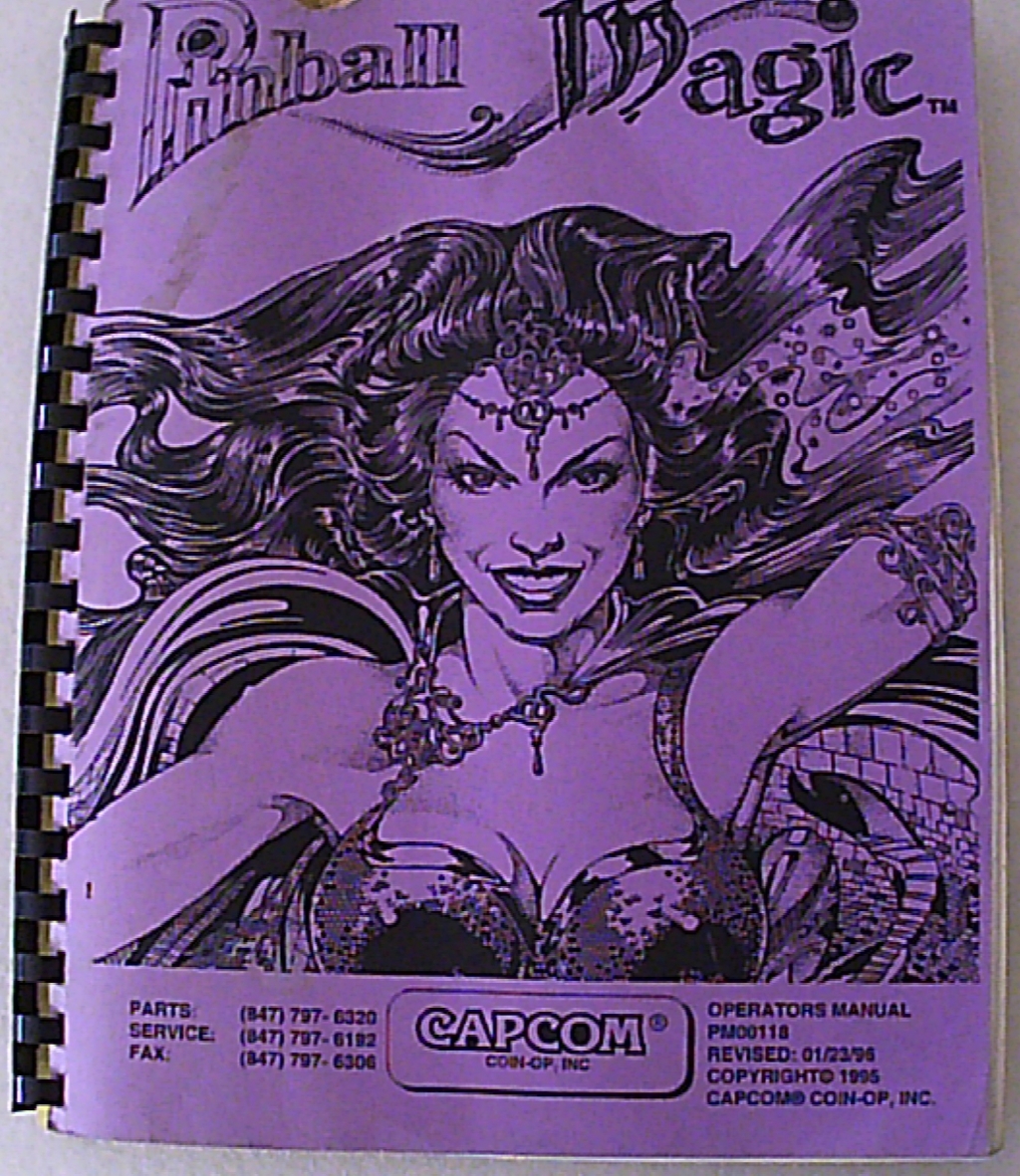 MANUALE FLIPPER PINBALL MAGIC CAPCOM