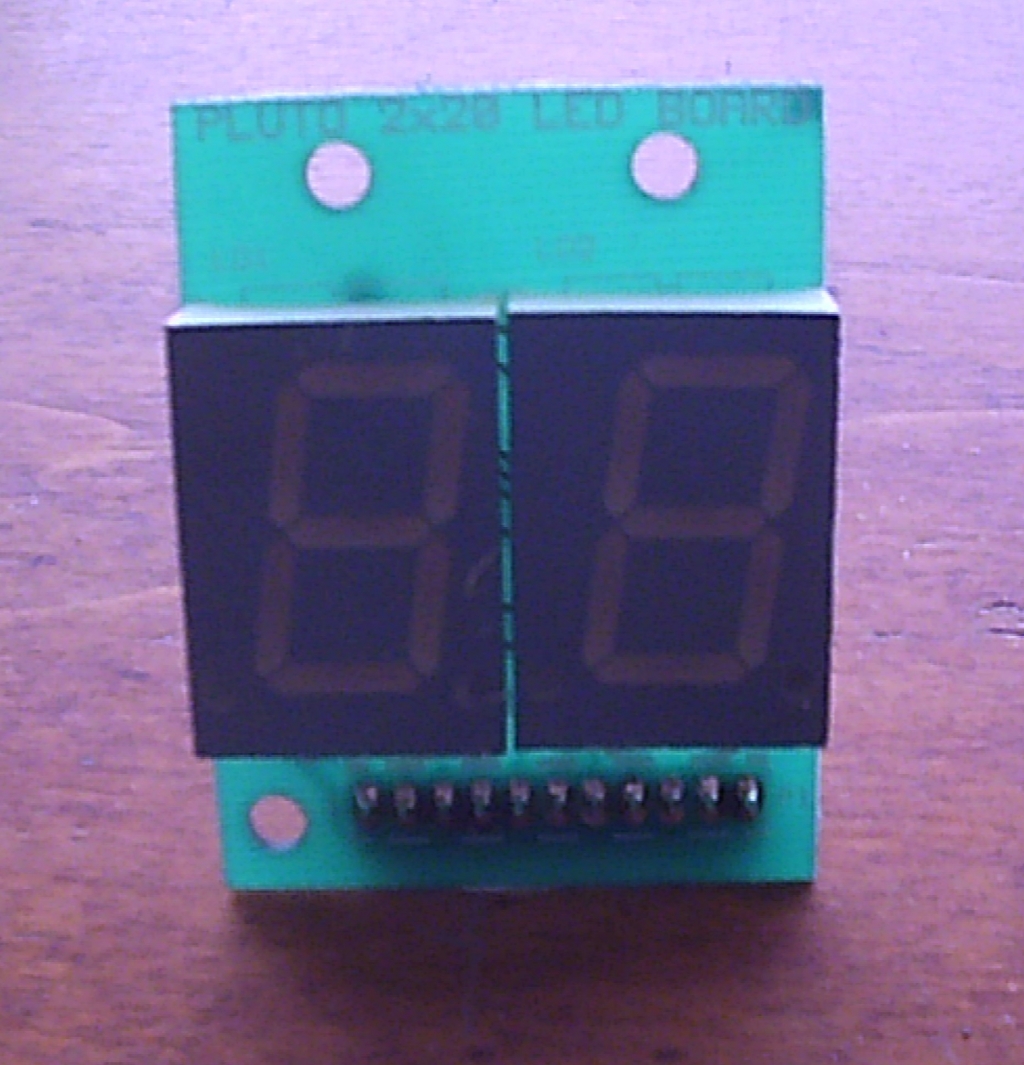 SCHEDINO DISPLAY SLOT A RULLI PLUTO 2X20 LED BOARD