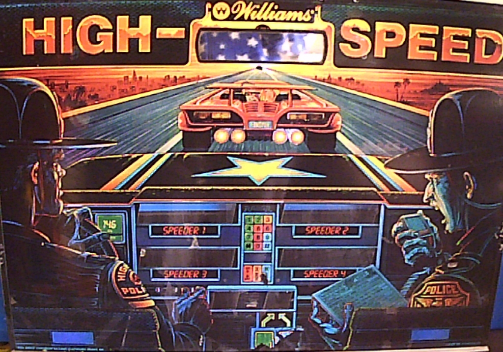 FLIPPER VETRO VINTAGE WILLIAMS HIGH SPEED