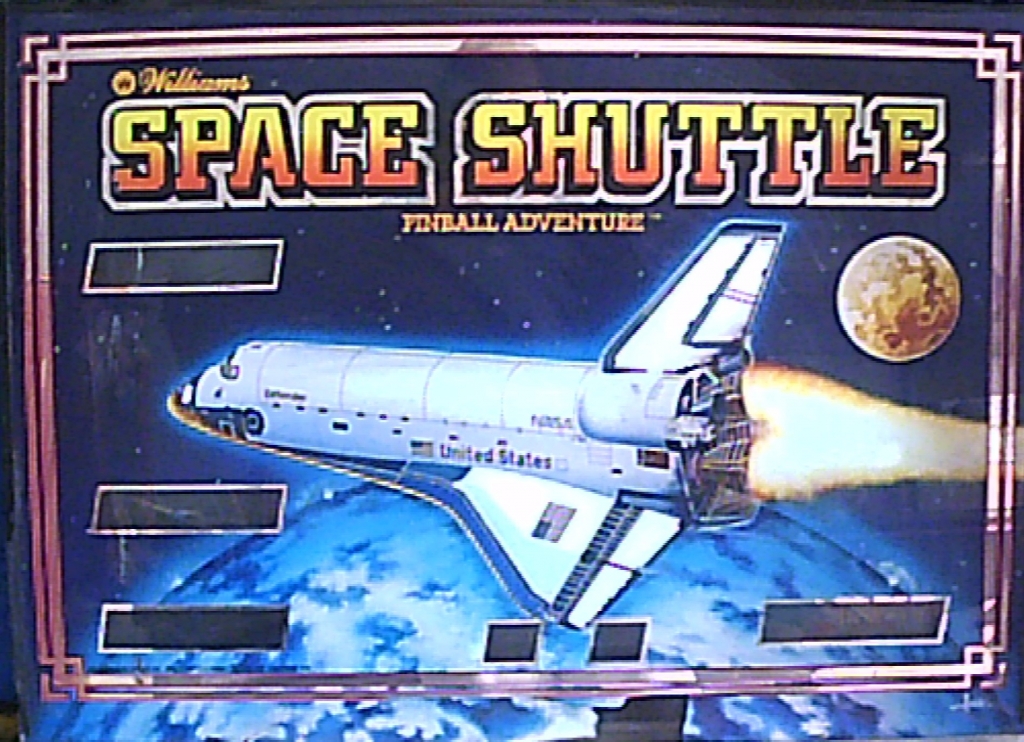 FLIPPER VETRO VINTAGE  WILLIAMS SPACE SHUTTLE