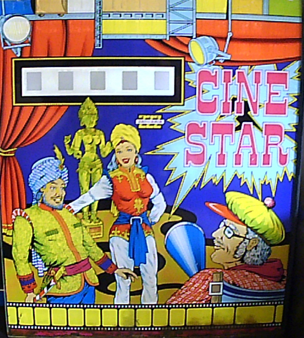 FLIPPER VETRO VINTAGE ZACCARIA CINE STAR