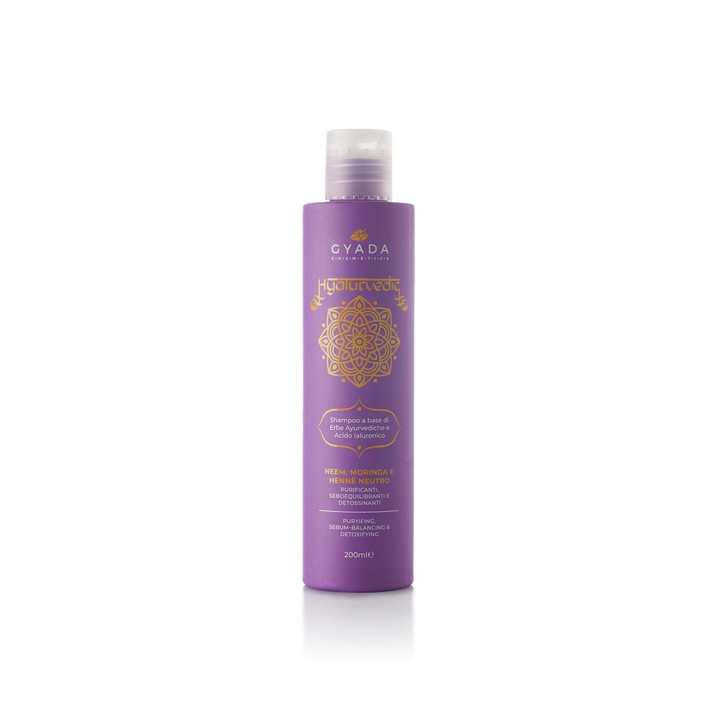 GYADA COSMETICS - HYALURVEDIC SHAMPOO PURIFICANTE - NEEM, MORINGA, HENNE NEUTRO