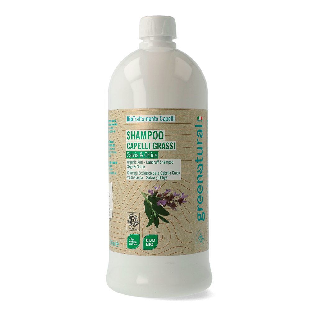 GREEN NATURAL - SHAMPOO CAPELLI GRASSI E CON FORFORA SALVIA & ORTICA