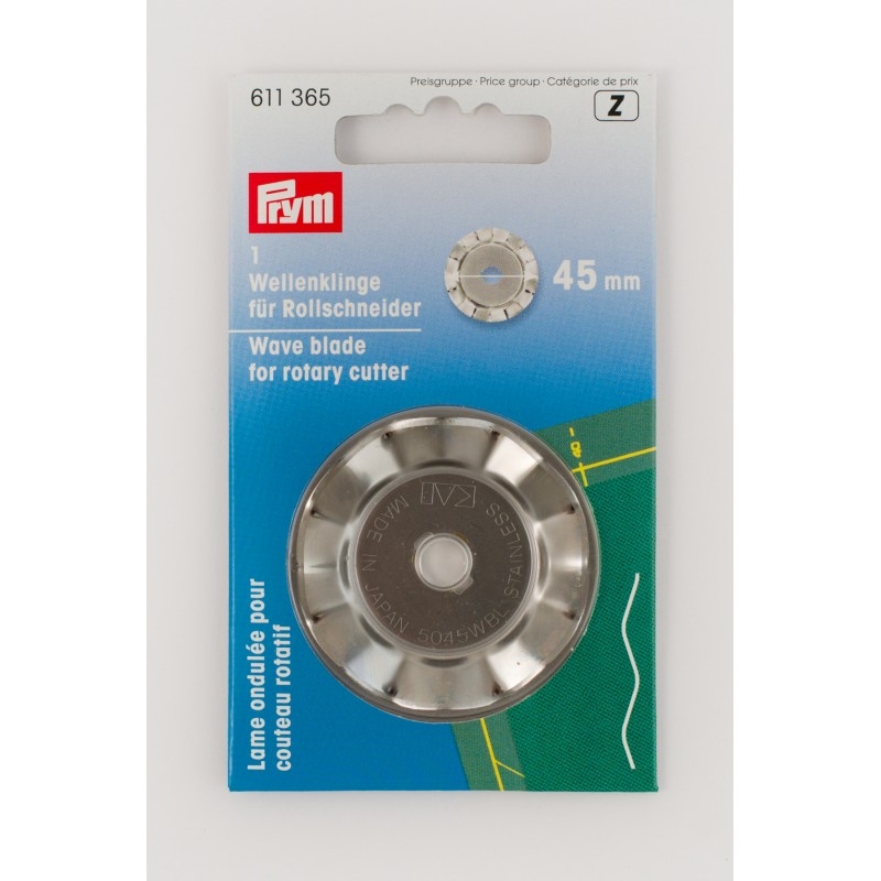 LAMA DI RICAMBIO ONDULATA PER TAGLIERINA ROTATIVA, 45MM - PRYM
