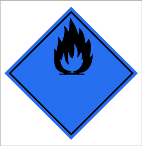 SVILUPPO DI GAS INFIAMMABILE A CONTATTO CON L'ACQUA DIM. [cm]: 10x10