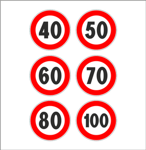 CONTRASSEGNI LIMITE DI VELOCITA' PER AUTOMEZZI km/h: 40