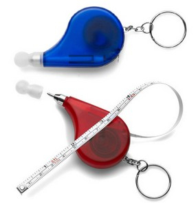 PORTACHIAVI CON PENNA E FLESSOMETRO (1 m) 100PZ COLORE BI