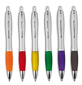 PENNA A SFERA SATURNO - B10 COLORE ARGENTO + NE