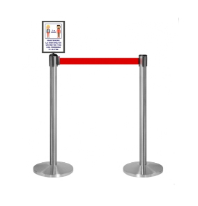 GUIDAFILA CON PIANTANA E CARTELLO INFORMATIVO