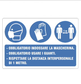 CARTELLO COMBINATO REGOLE ANTICOVID-19