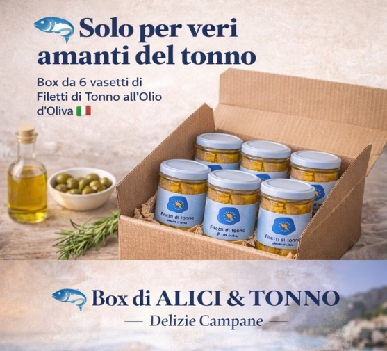 Box tonno filetto di tonno all'olio di oliva 6 barattoli