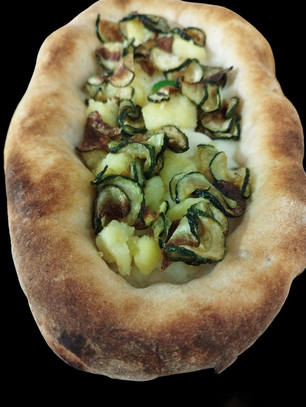 Pizza farcita con zucchine