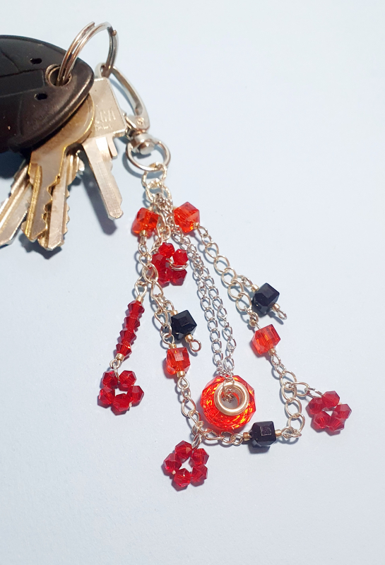 Portachiavi rosso-nero