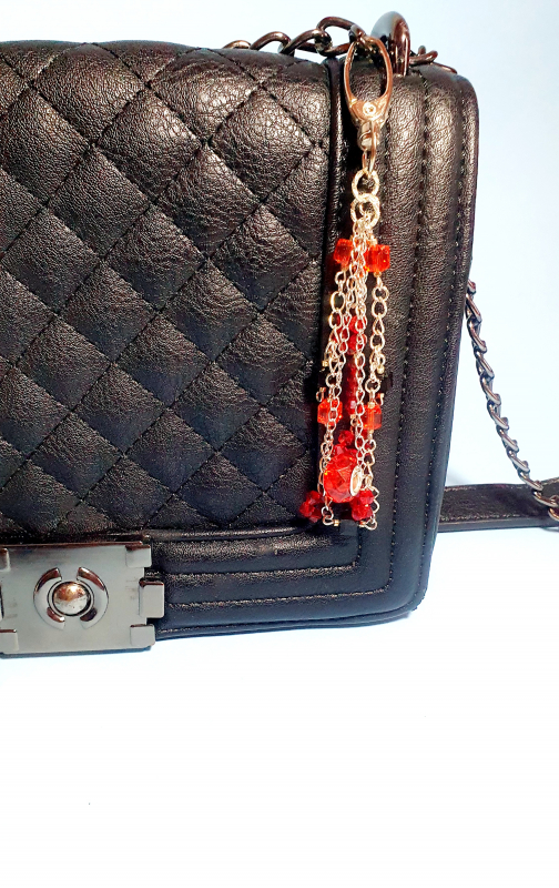 Portachiavi rosso-nero