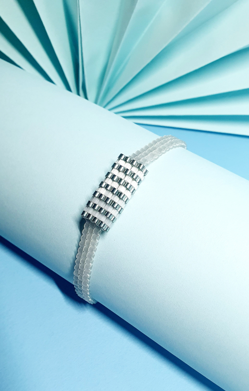 Bracciale donna "SATINO BIANCO"