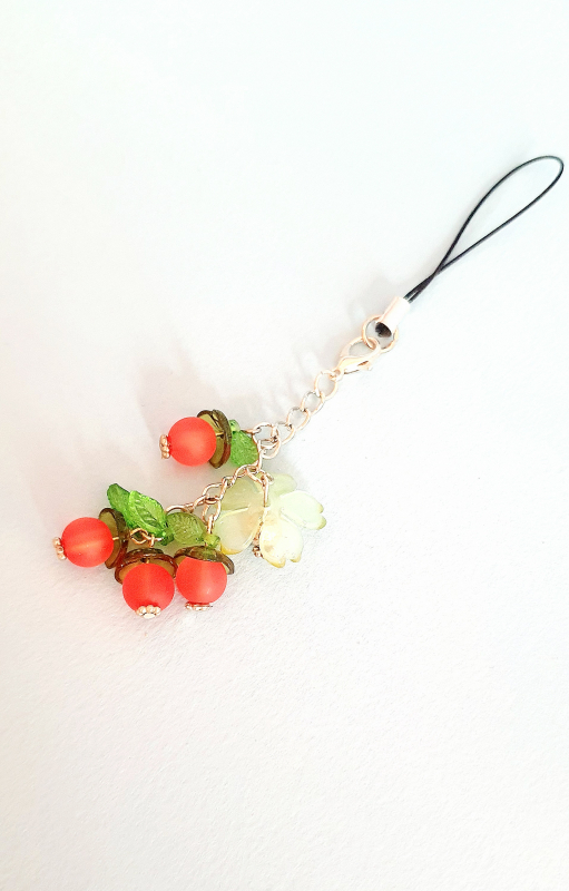 Charm cellulare/borsa "RIBES ROSSO"