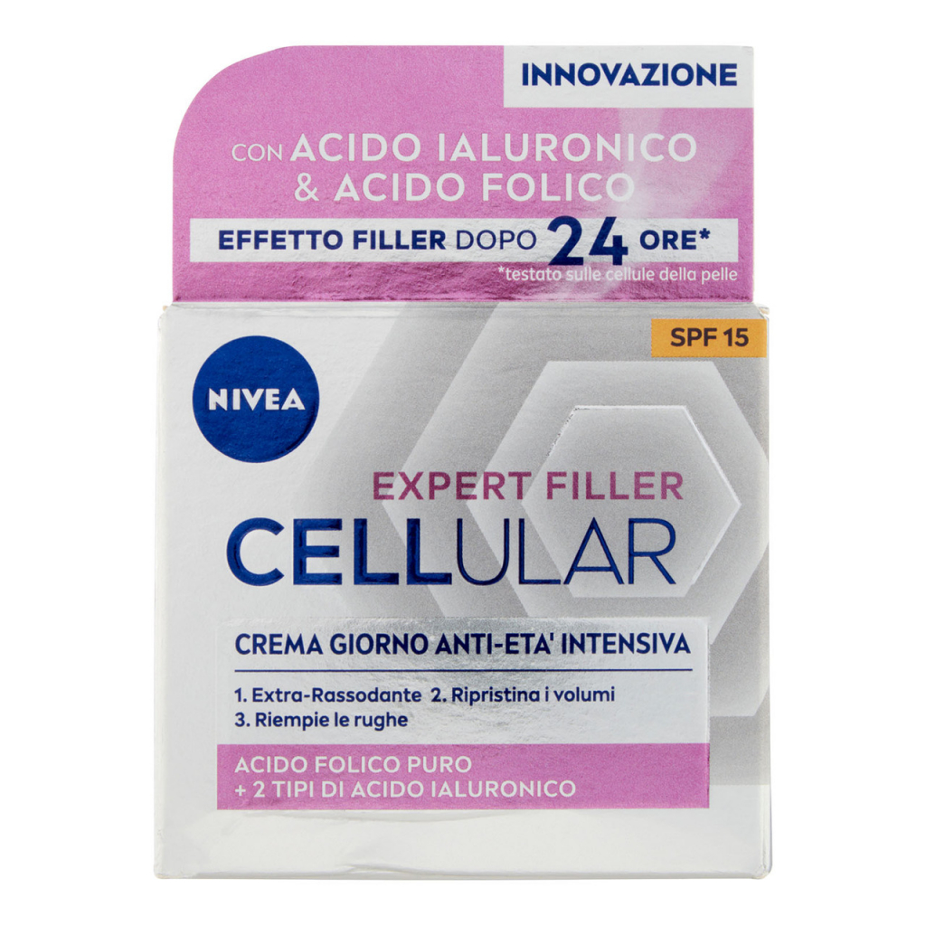 Nivea Hyaluron Cellular Filler Crema Giorno Anti-Età SPF15