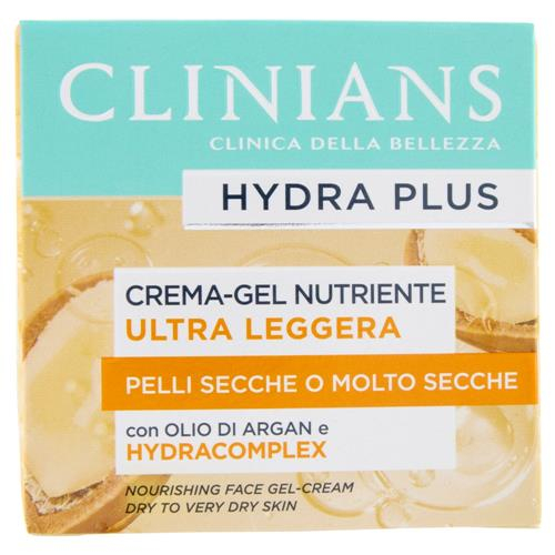 Clinians Hydra Plus Crema-Gel Nutriente Ultra Leggera Olio Di Argan Pelli Secche O Molto Secche 50 ML.