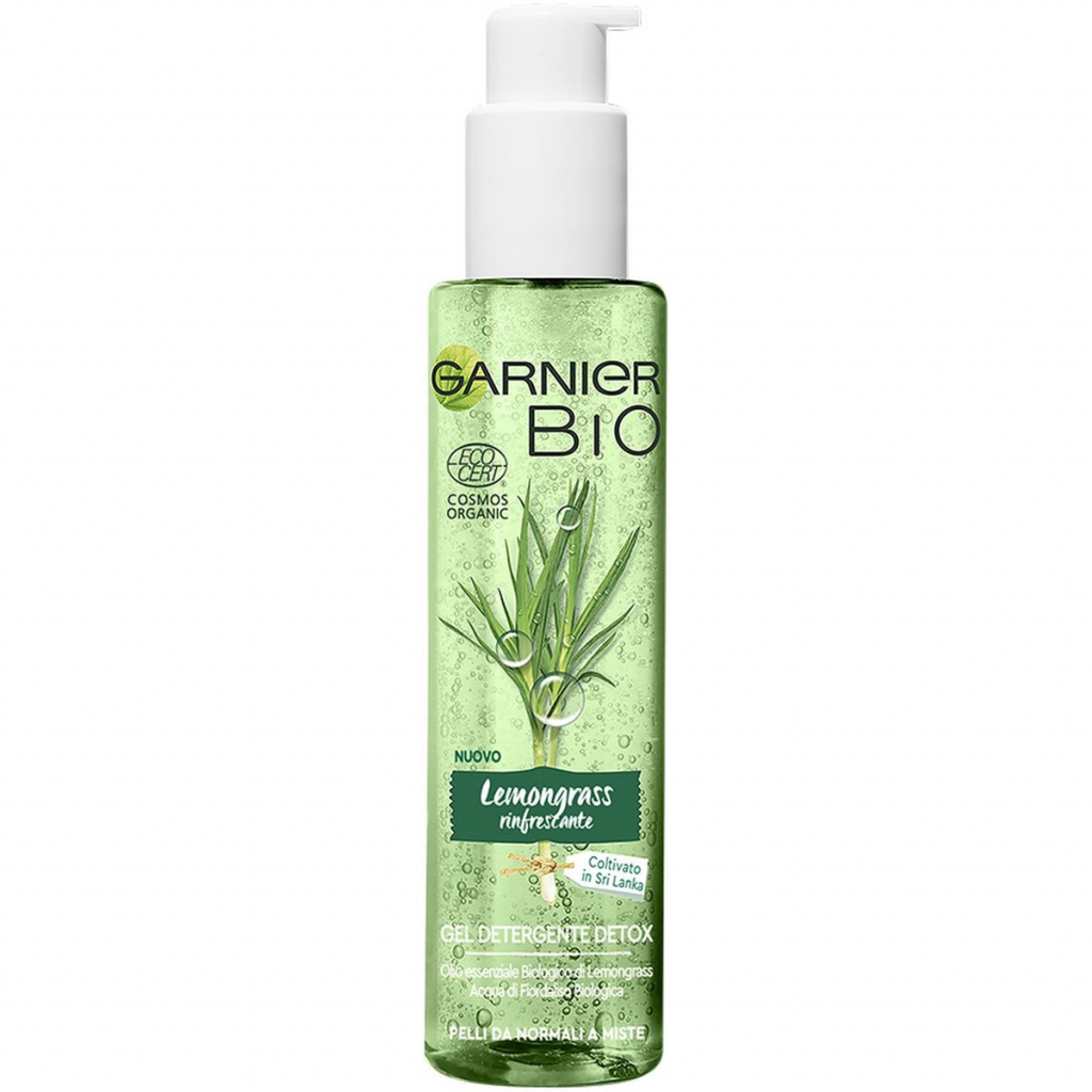 Garnier Gel detergente viso detox lemongrass rinfrescante, 150