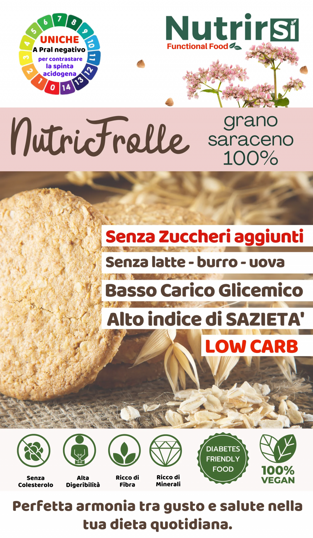 Nutrifrolla - Biscotti Nutraceutici di Grano Saraceno a Basso Carico Glicemico