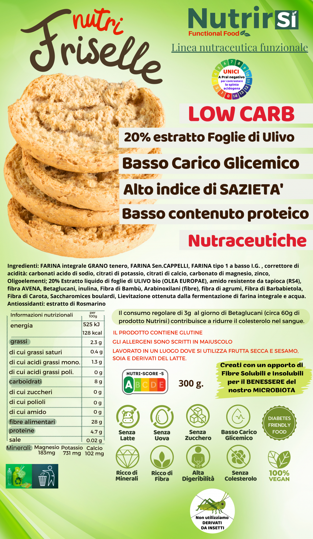 Friselle Naturali Nutraceutiche, a Basso Carico Glicemico ad Alta Digeribilità