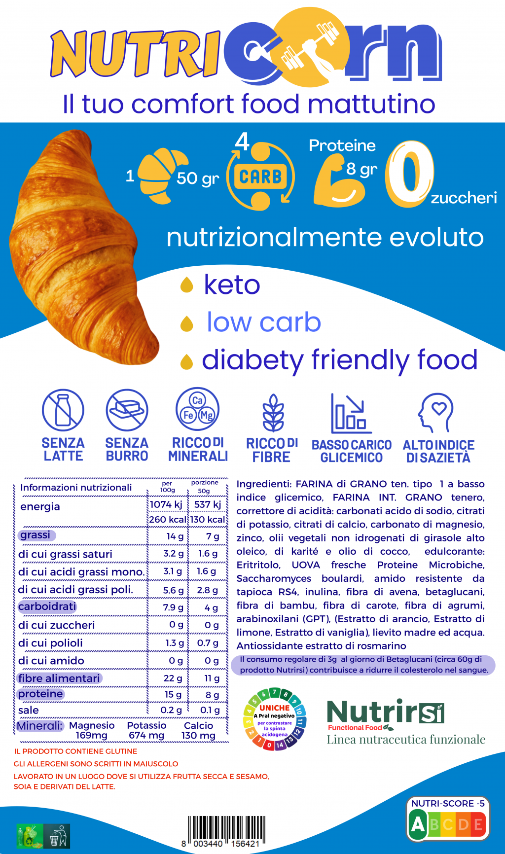 Cornetto Nutraceutico low carb proteico